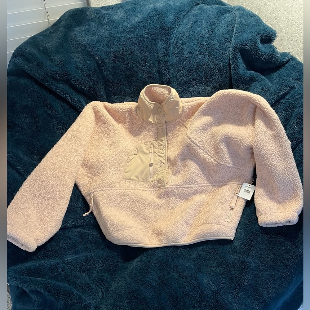 Free People Movement Hit The Slopes Pullover Fleece, Crema